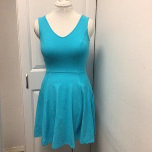 Cynthia Rowley Sleeveless Pleated Fit & Flare Mini Dress, Blue, size XS
